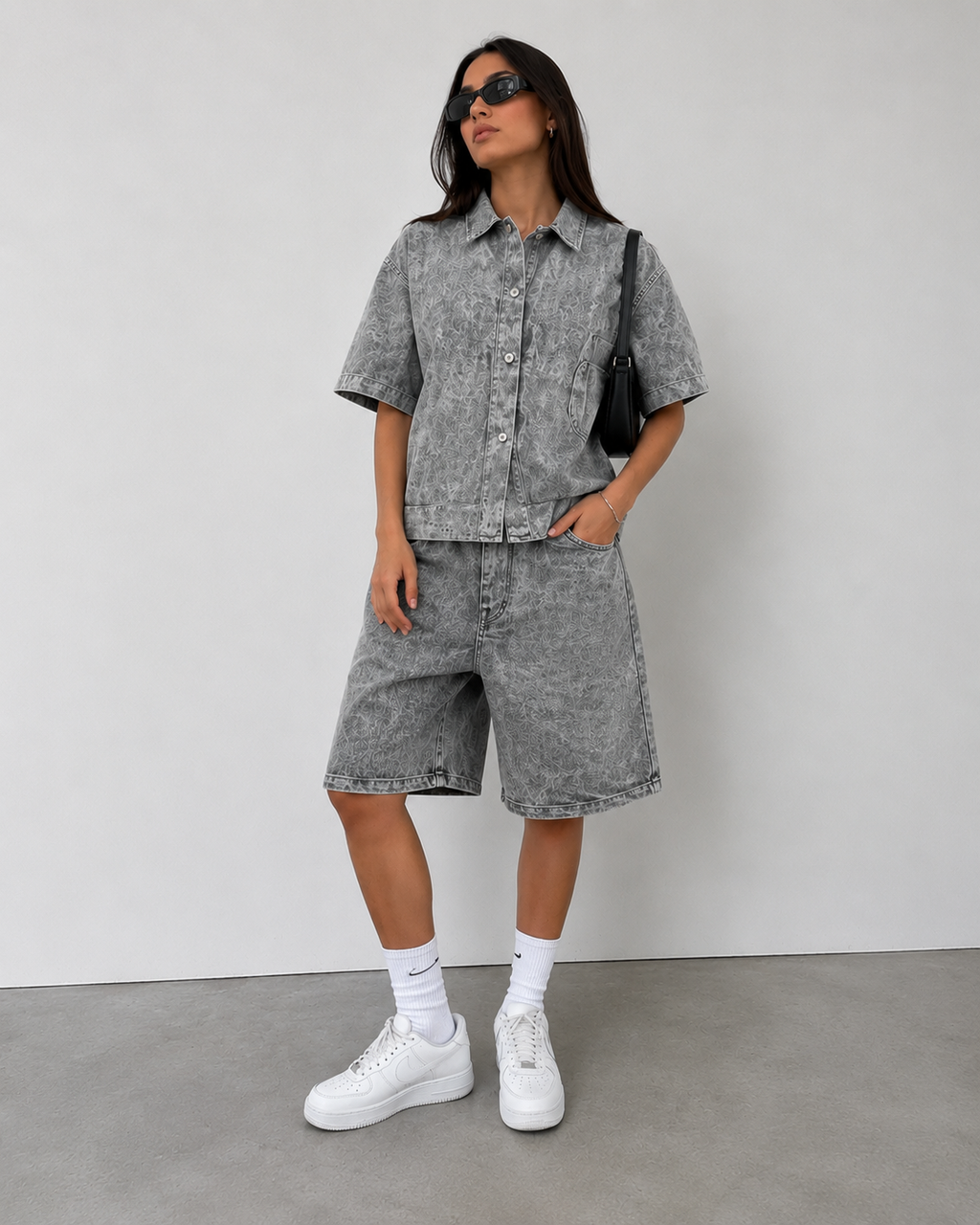 Stone Washed Denim Set